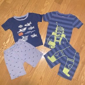 Shark and Scuba Diver Pajama Short Sets (2)